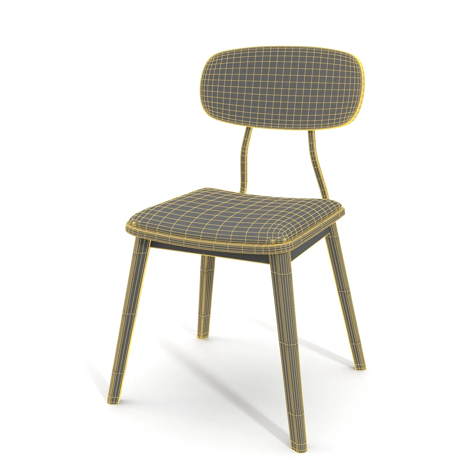 Scholar Dining Chair PBR 3D Model_07